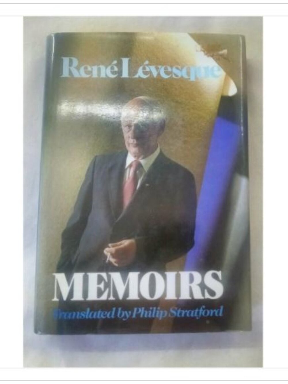 Memoirs René Lévesque 1986 Hardcover Book Vintage Novel Read Classic